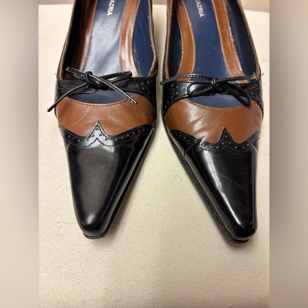 BCBGMaxazria Vintage y2k kitten heels size 10/41 Color Black/Cognac - Picture 4 of 10